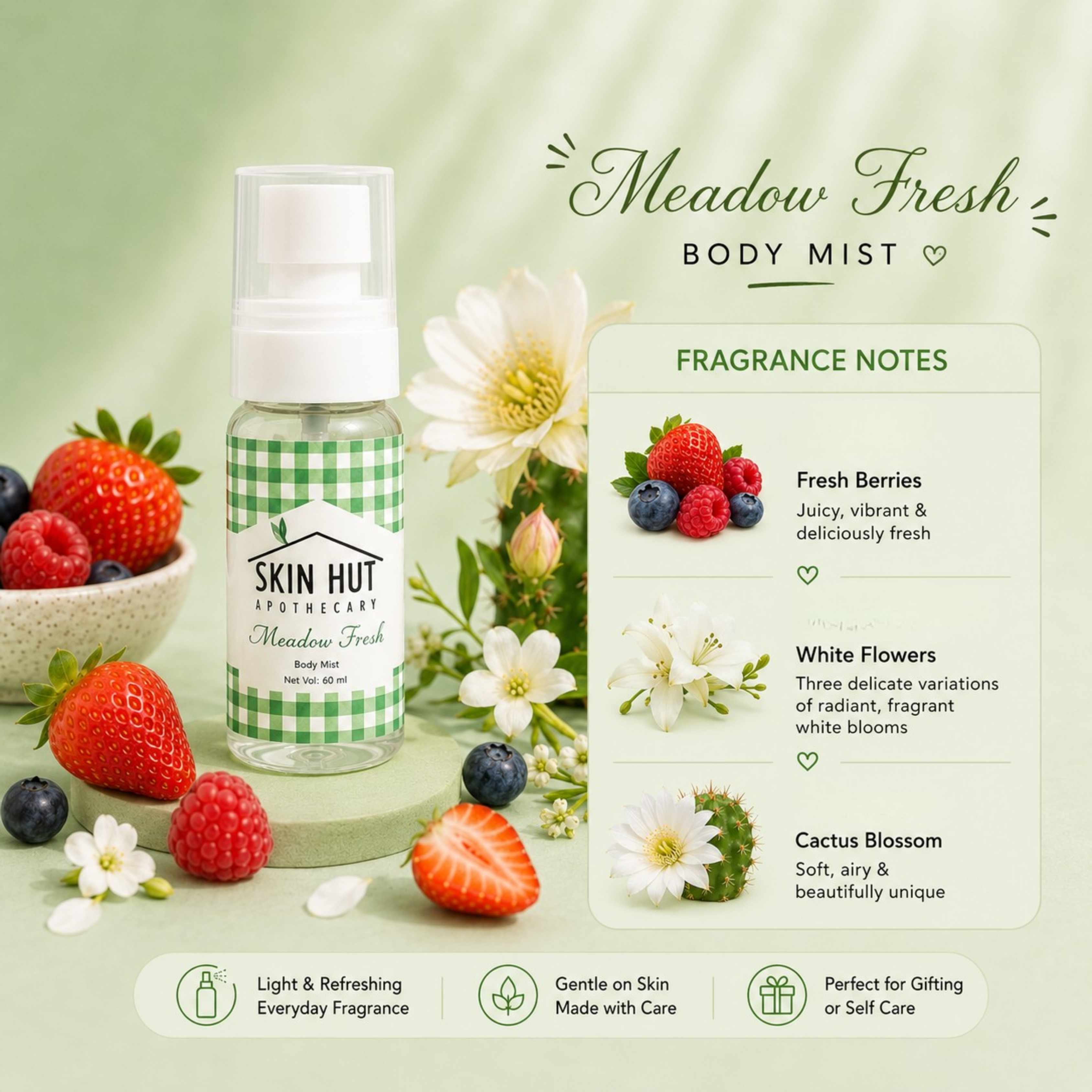 Fragrance Notes Meadow fresh body
mist